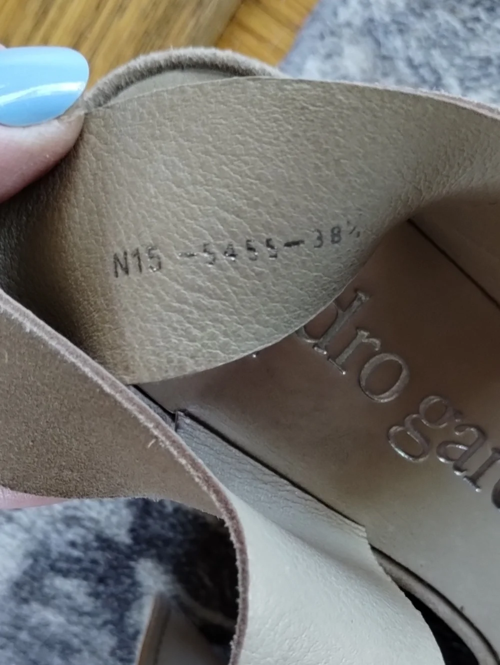 Pedro Garcia Taupe Suede Ankle-Strap Wedge Sandal 7.5
